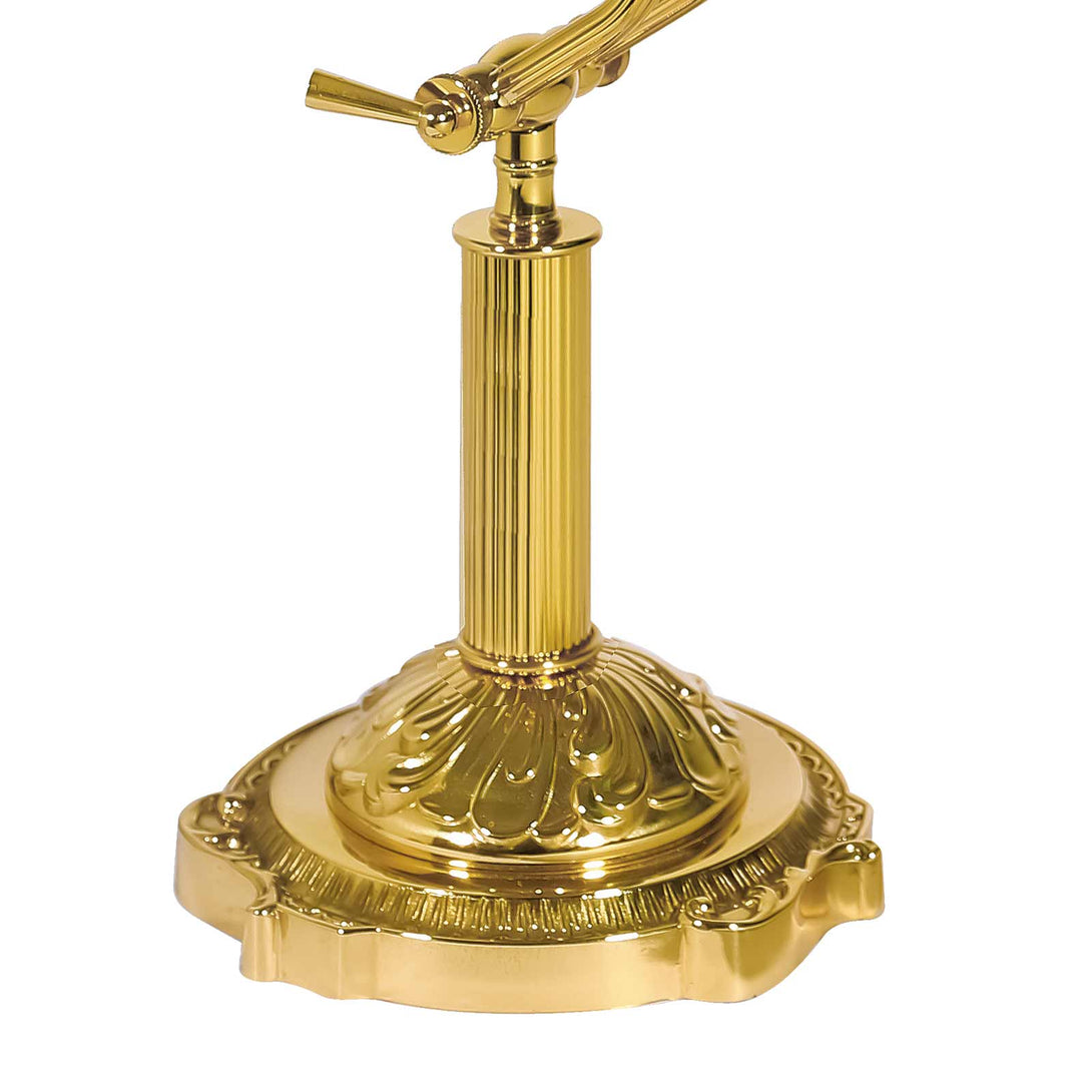 Art Deco Bankers Lamp Real Brass Italian Premium Ghidini 1849