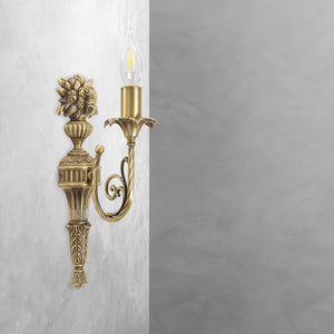 Art Deco Brass Wall Light Premium Classic Design | Ghidini 1849