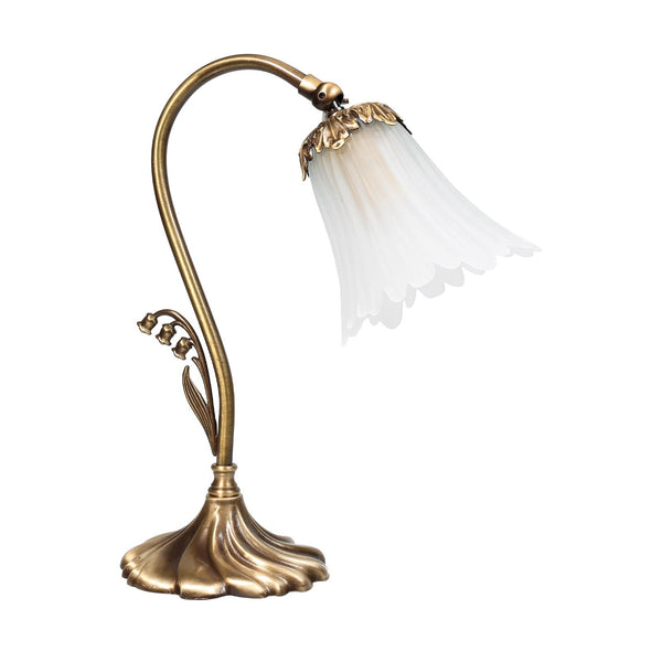 t4option0_0 | Art Nouveau Brass Lamp With Floral Style Glass Ghidini 1849