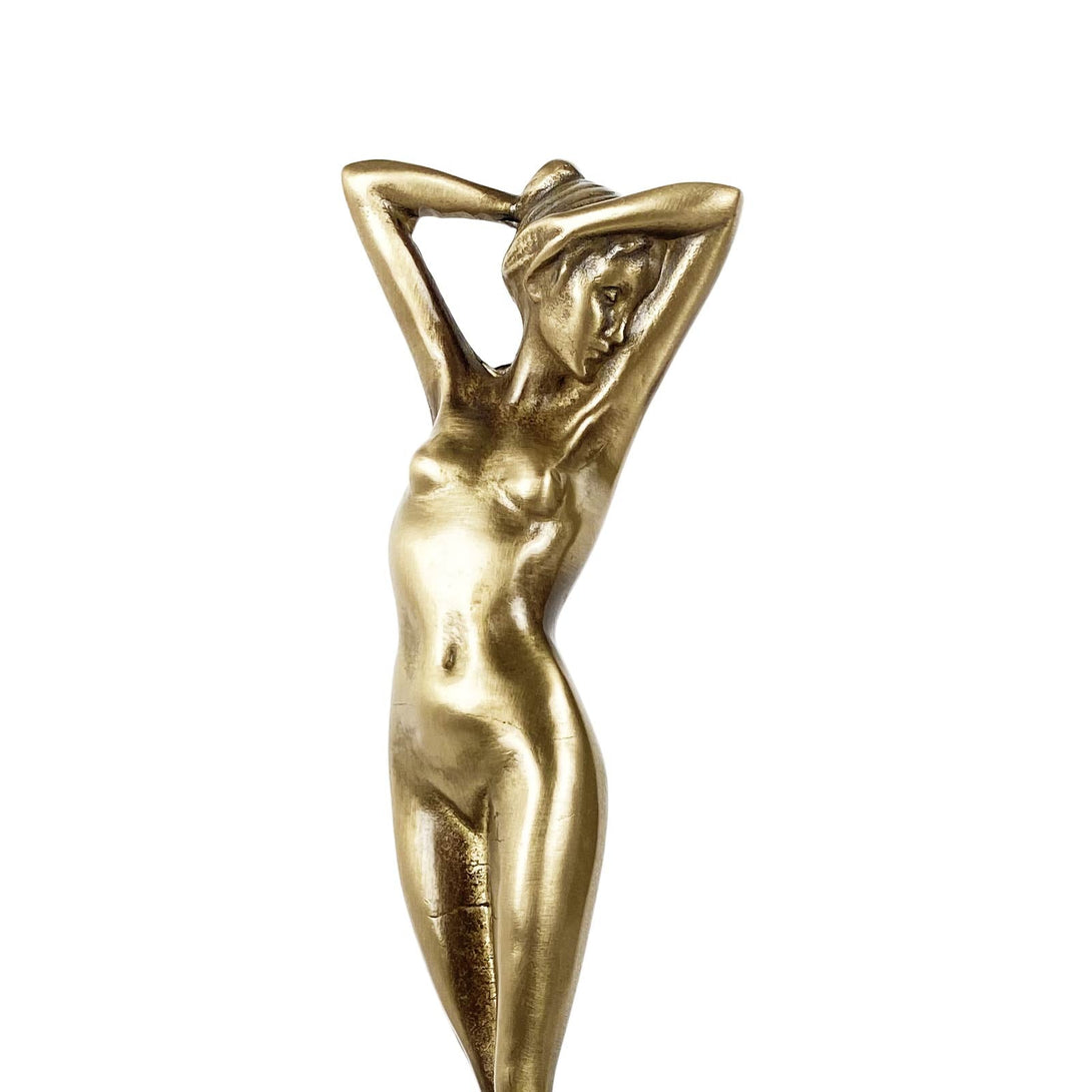 Art Nouveau Lady Figurine Premium Real Brass Ghidini 1849