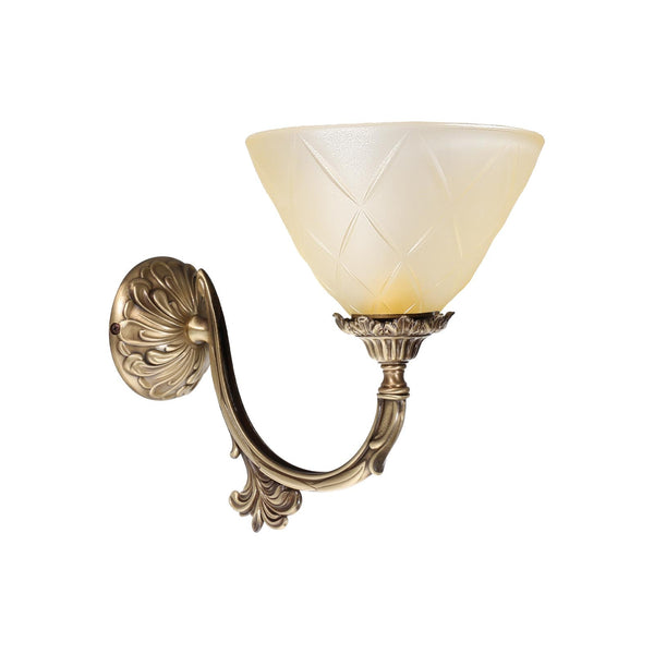  t4option0_0 | Art Nouveau Sconce In Real Brass And Classic Glass Elisa Ghidini 1849