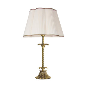 Art Nouveau Table Lamp Brass White Shade Luigi | Ghidini 1849