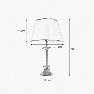 Art Nouveau Table Lamp Brass White Shade Luigi | Ghidini 1849