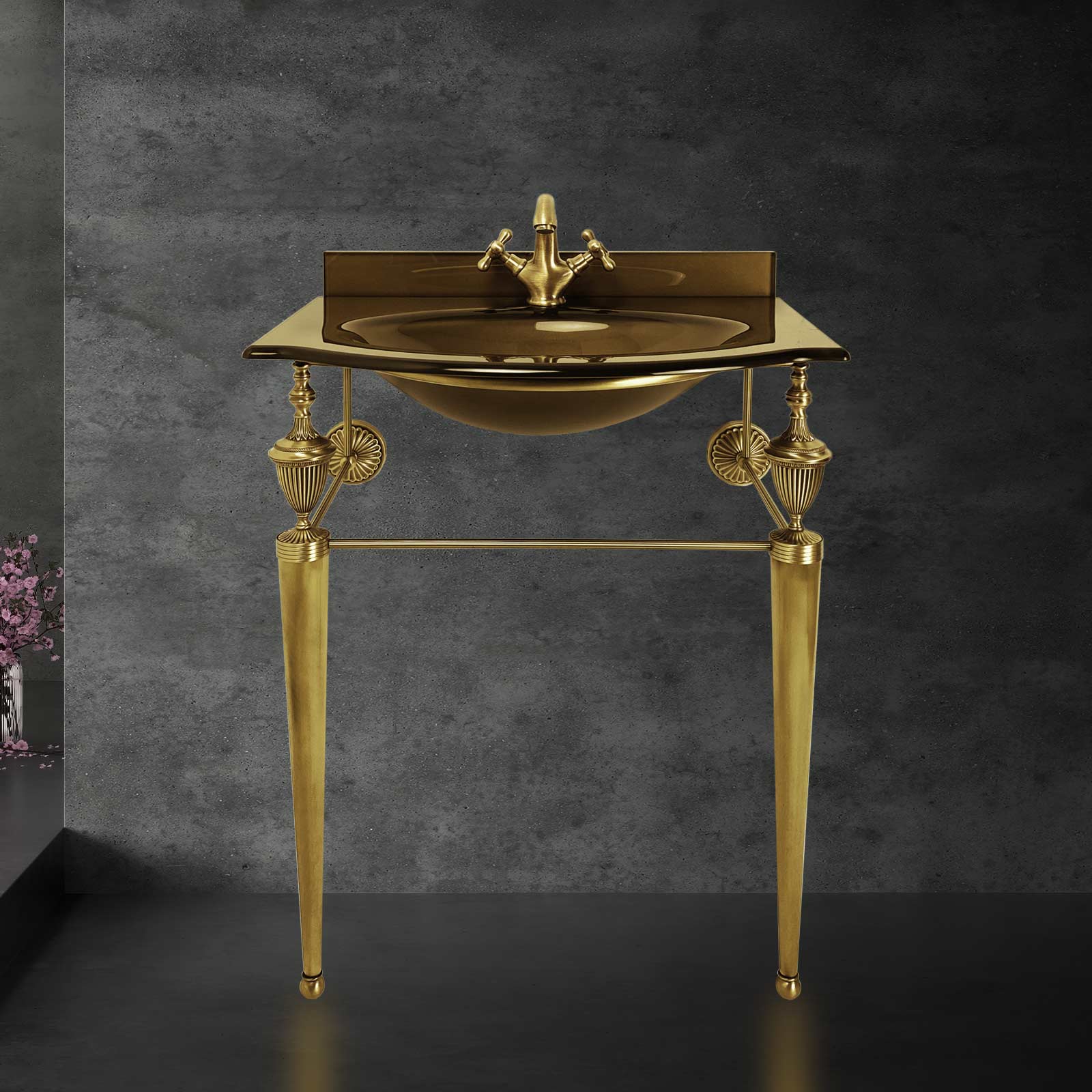 Bath Console Bronze Brass Royal Italian Dafne | Ghidini 1849