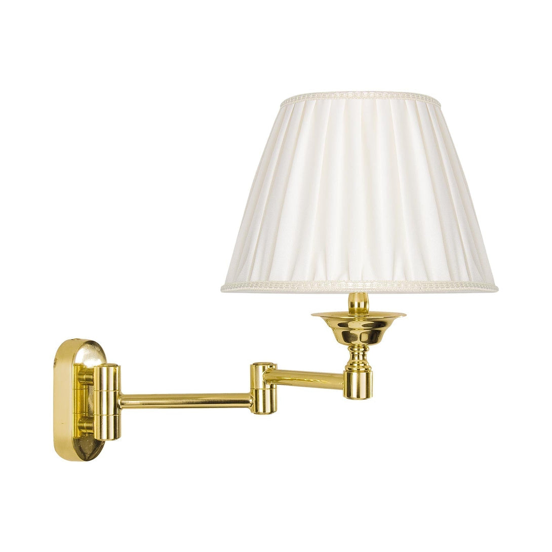 Bedside Swing Arm Wall Lights Gloss Brass Elegant Ghidini 1849
