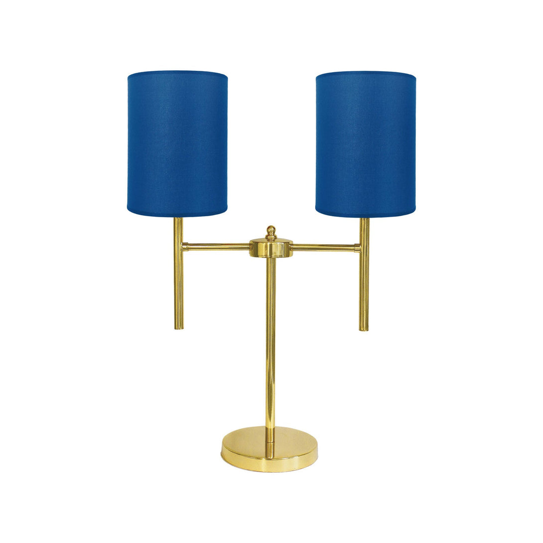 Blue Lampshades Table Lamp Brass Living Room Sofis Ghidini 1849