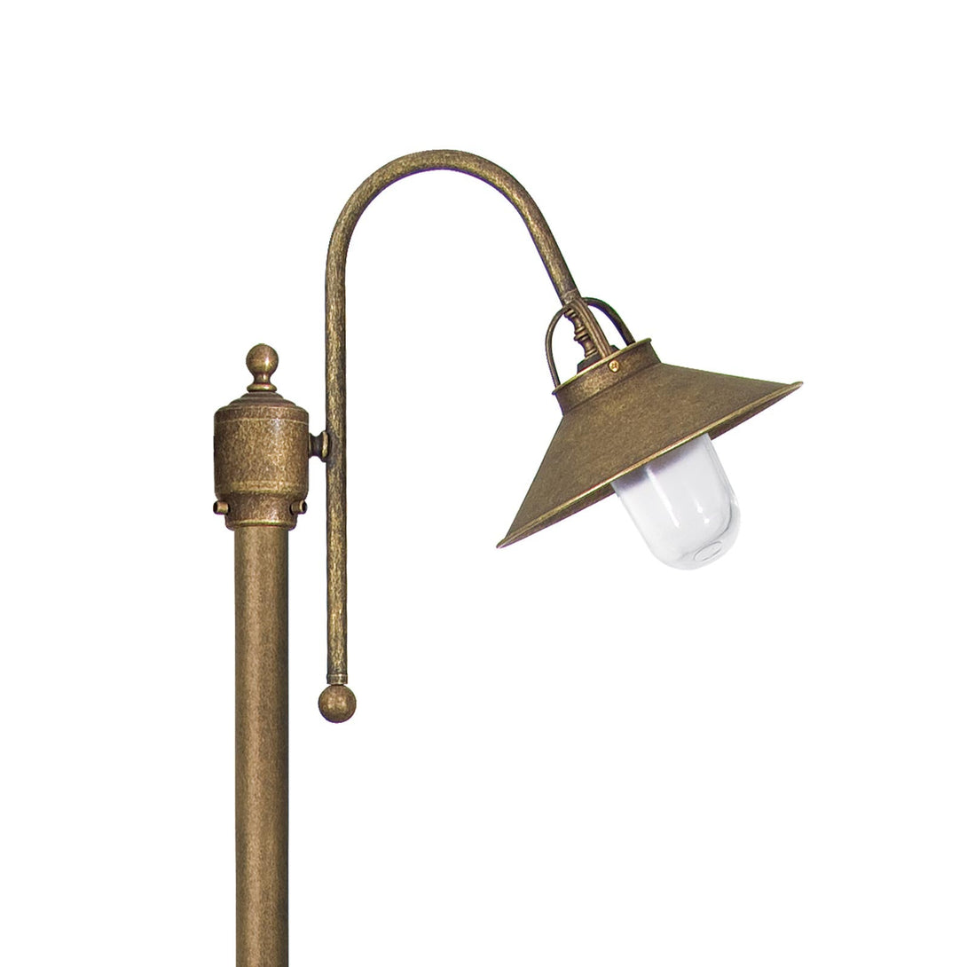 Bollard Lamp Post With Pole Aged Brass Giada Ghidini 1849