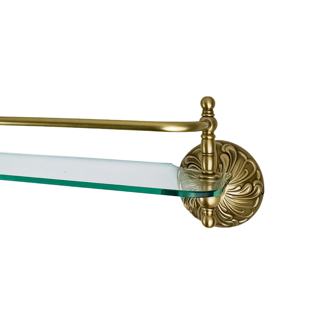 Brass And Glass Bathroom Shelf Premium Art Nouveau Ghidini 1849