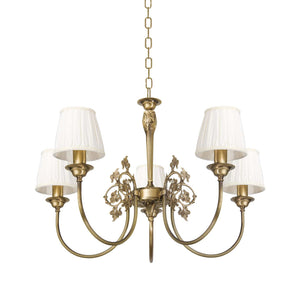 Brass And White Pendant Light Classic Style Simona | Ghidini 1849