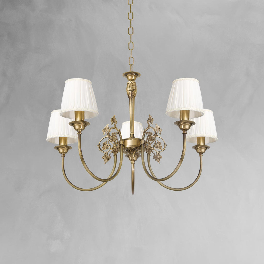 Brass And White Pendant Light Classic Style Simona Ghidini 1849