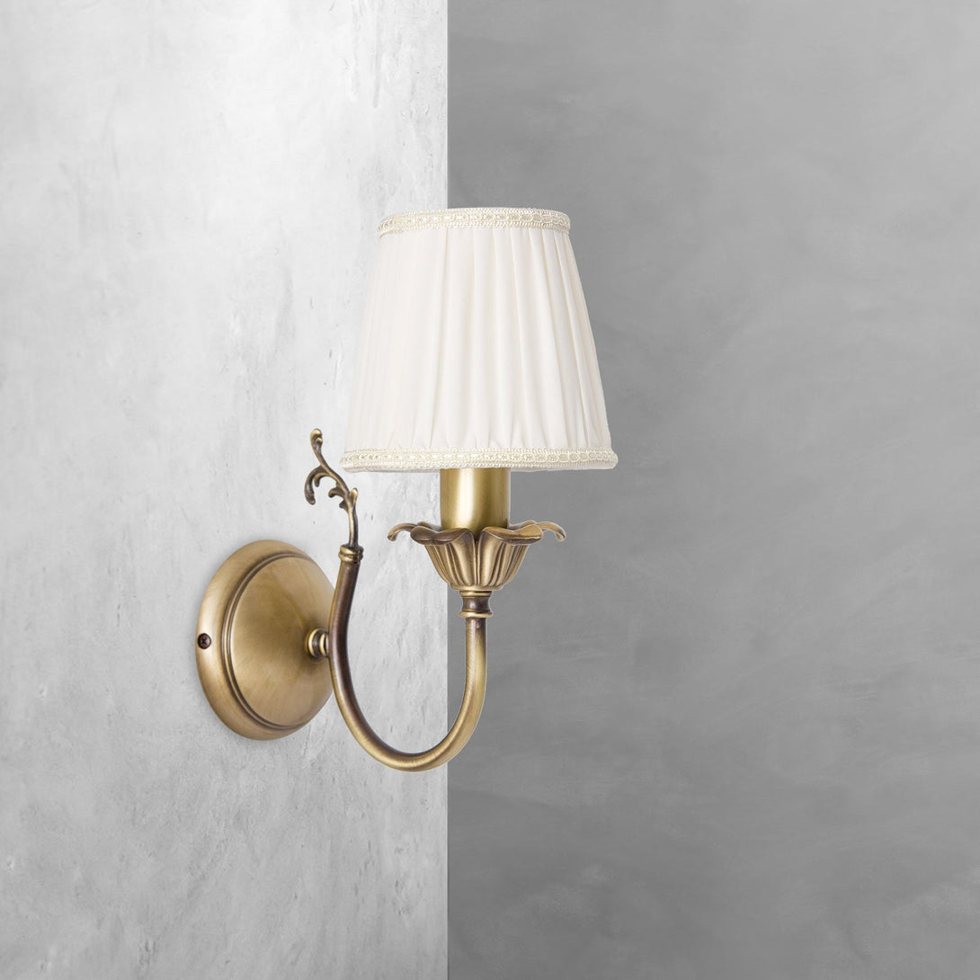 Brass And White Wall Sconce Traditional Ginevra Ghidini 1849