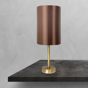 Brass Bedside Lamp Small Brown Lampshade Ilizia | Ghidini 1849