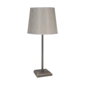 Brass Bedside Lamp Vintage Linen Lampshade Aves | Ghidini 1849