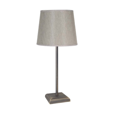 Brass Bedside Lamp Vintage Linen Lampshade Aves | Ghidini 1849