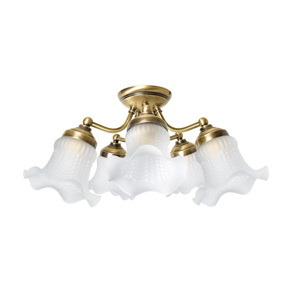 t4option0_0 | Brass Ceiling Light With Floral Glasses Ghidini 1849