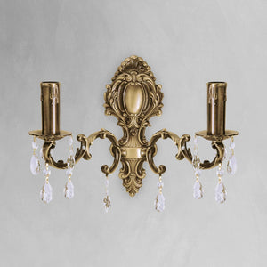 Brass Crystal Wall Sconce Premium Classic Venezia | Ghidini 1849