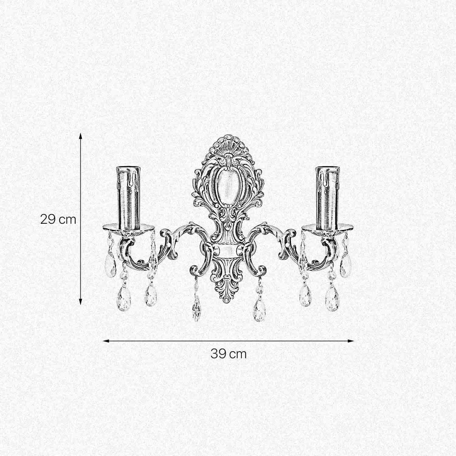 Brass Crystal Wall Sconce Premium Classic Venezia | Ghidini 1849