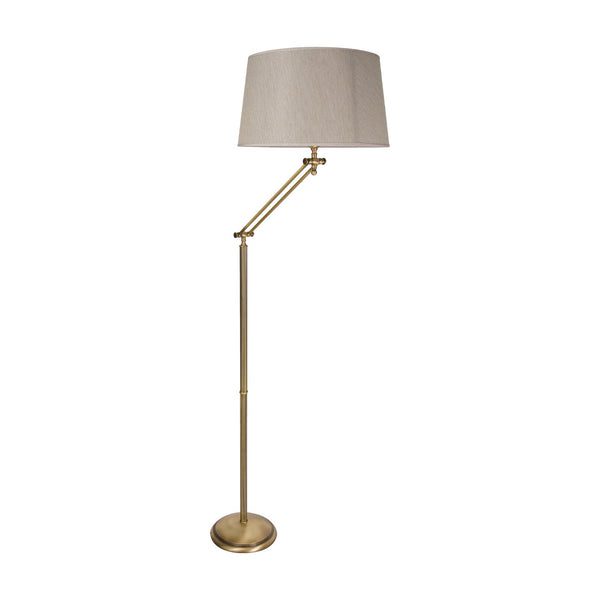 t4option0_0 | Brass Floor Lamp Adjustable With Linen Shade Ghidini 1849
