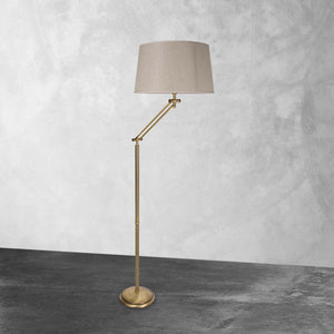 t4option0_0 | Brass Floor Lamp Adjustable With Linen Shade Ghidini 1849