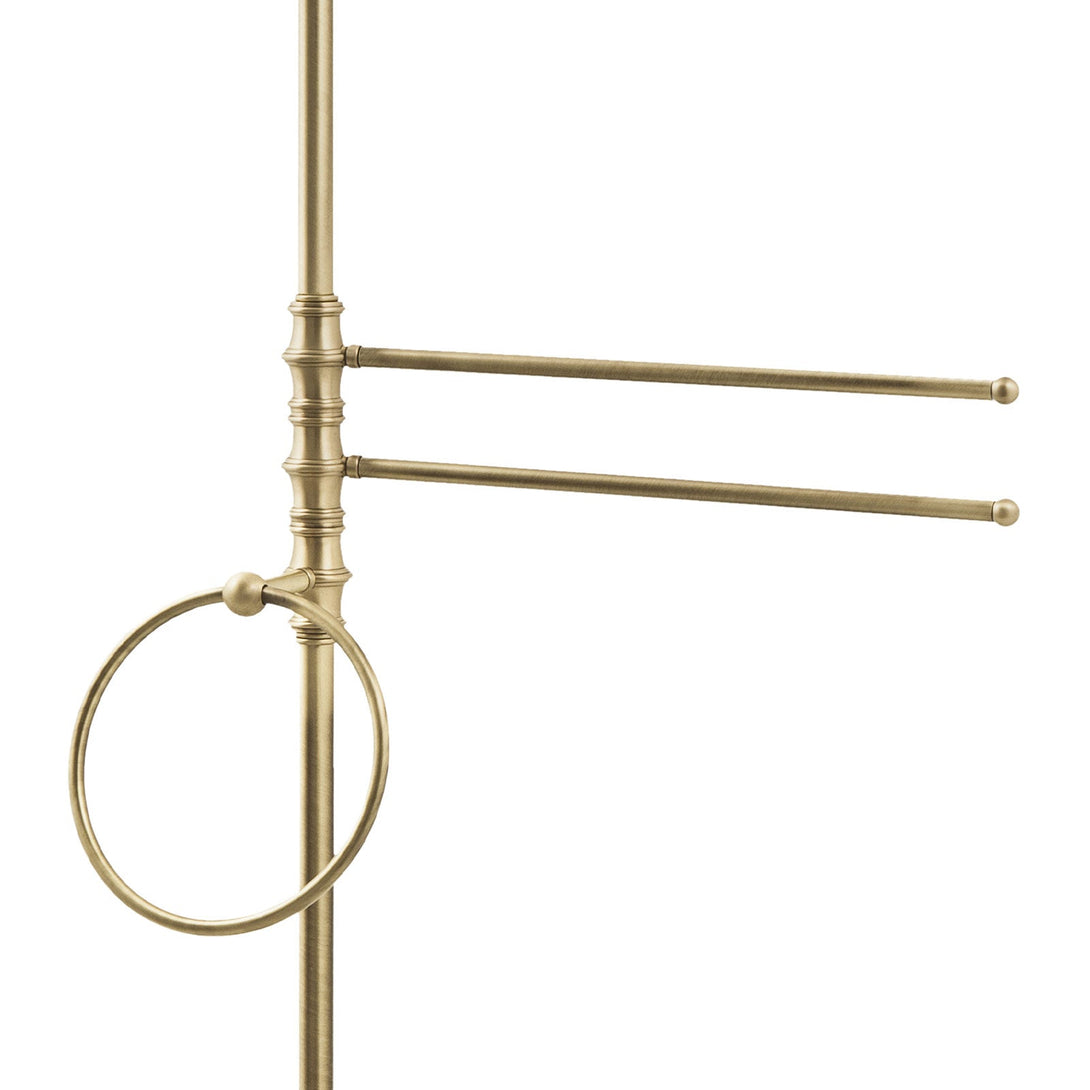 Brass Floor Standing Towel Rail - Ring - Robe Hook Ghidini 1849