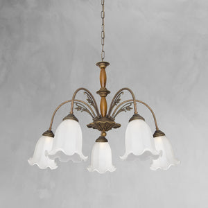 Brass Floral Chandelier With Liberty Premium Design | Ghidini 1849