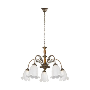 Brass Floral Chandelier With Liberty Premium Design | Ghidini 1849