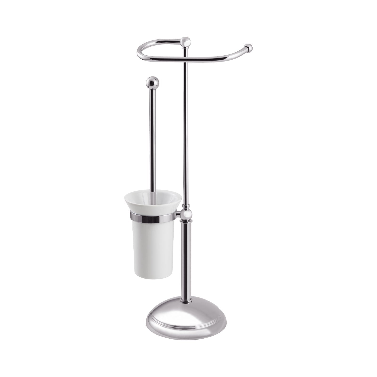 Brass Freestanding Toilet Roll And Brush Holder Alba | Ghidini 1849