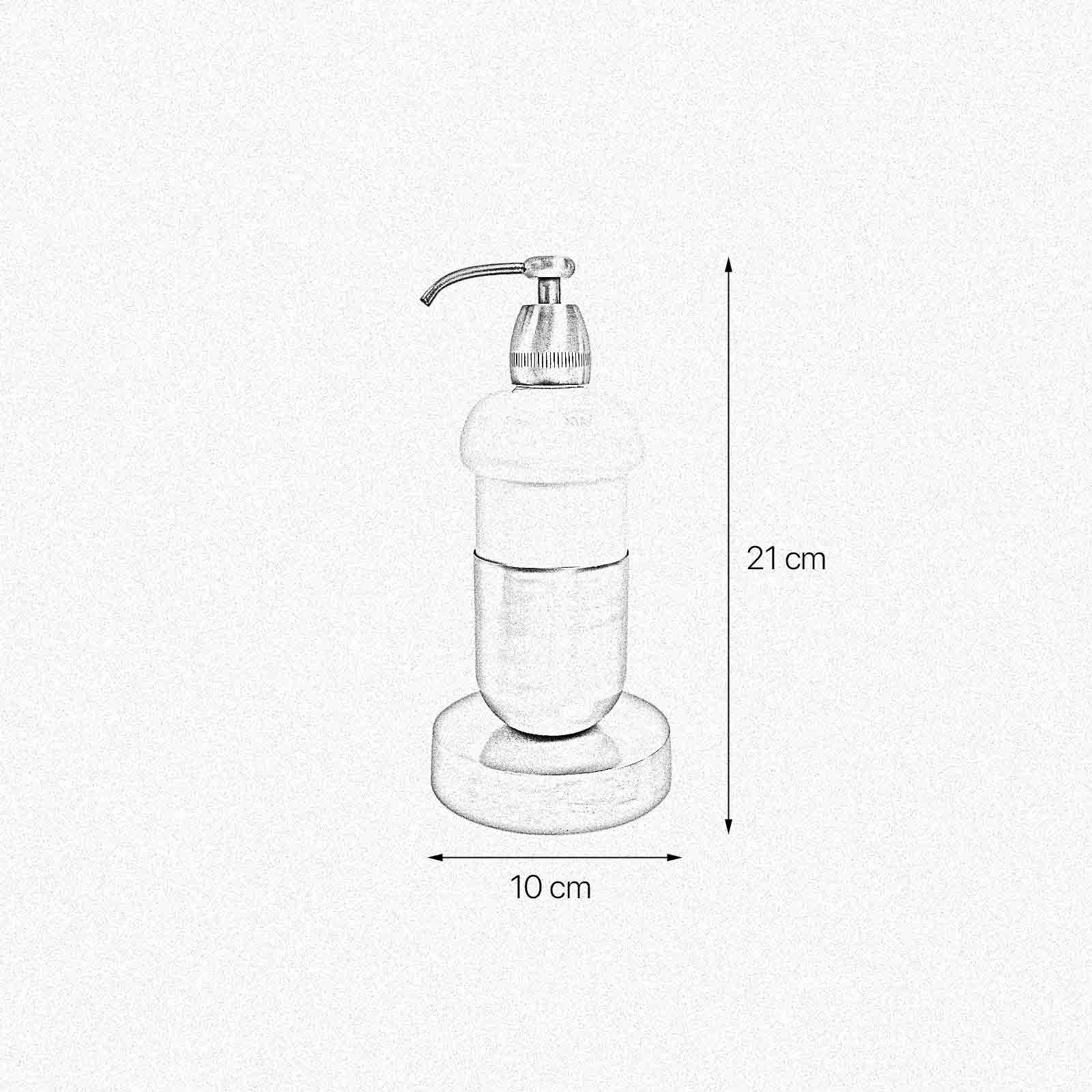 t4option0_0 | Brass Liquid Soap Dispenser Ceramic Round Design Ghidini 1849