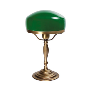 Brass Mushroom Table Lamp Classic With Green Glass | Ghidini 1849