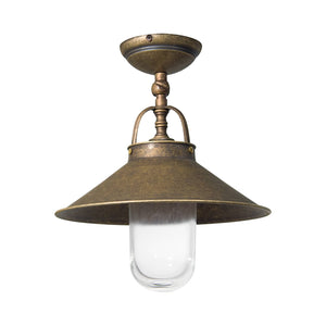 Brass Outdoor Ceiling Light Adjustable Industrial Giada | Ghidini 1849