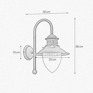 Brass Outdoor Wall Sconce Marine Style Amalfi | Ghidini 1849