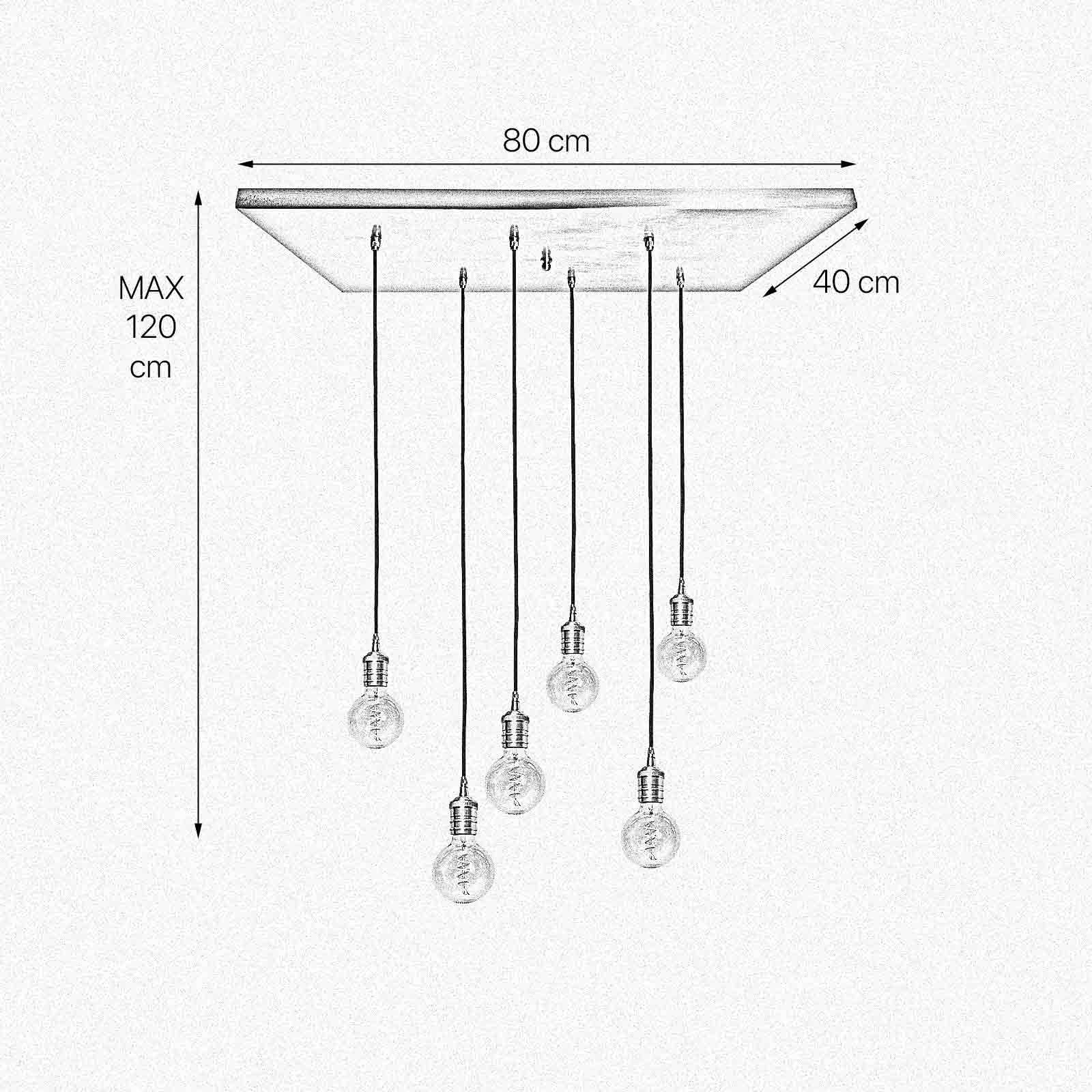 Brass Pendant Light Vintage 6 Lights Vesta | Ghidini 1849