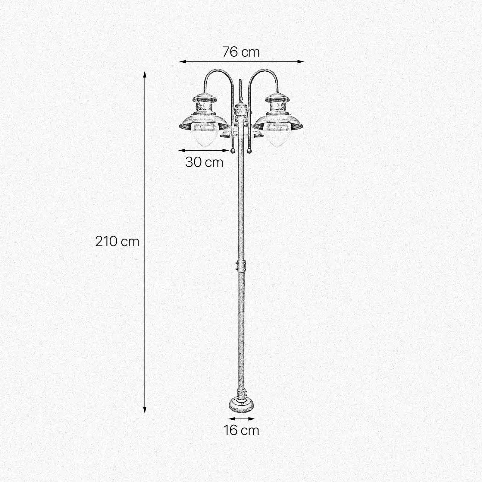 Brass Pole Lamp Outdoor Garden Brass Marine Amalfi | Ghidini 1849