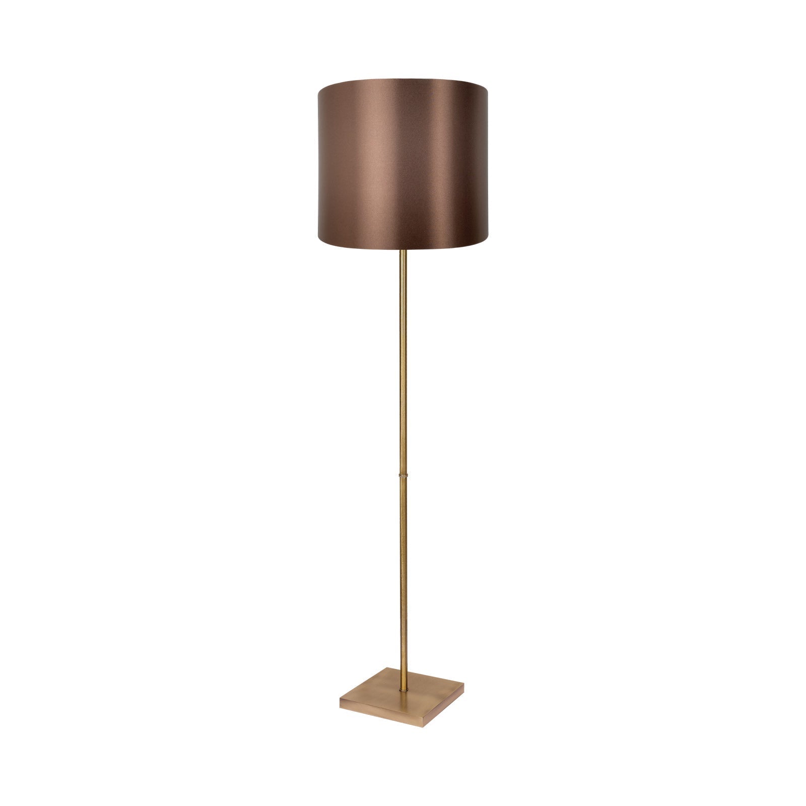 Brass Standing Floor Lamp Bronze Lampshade Aurora | Ghidini 1849