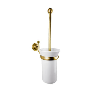 Brass Toilet Bowl Brush Retro With Ceramic Ottavia | Ghidini 1849