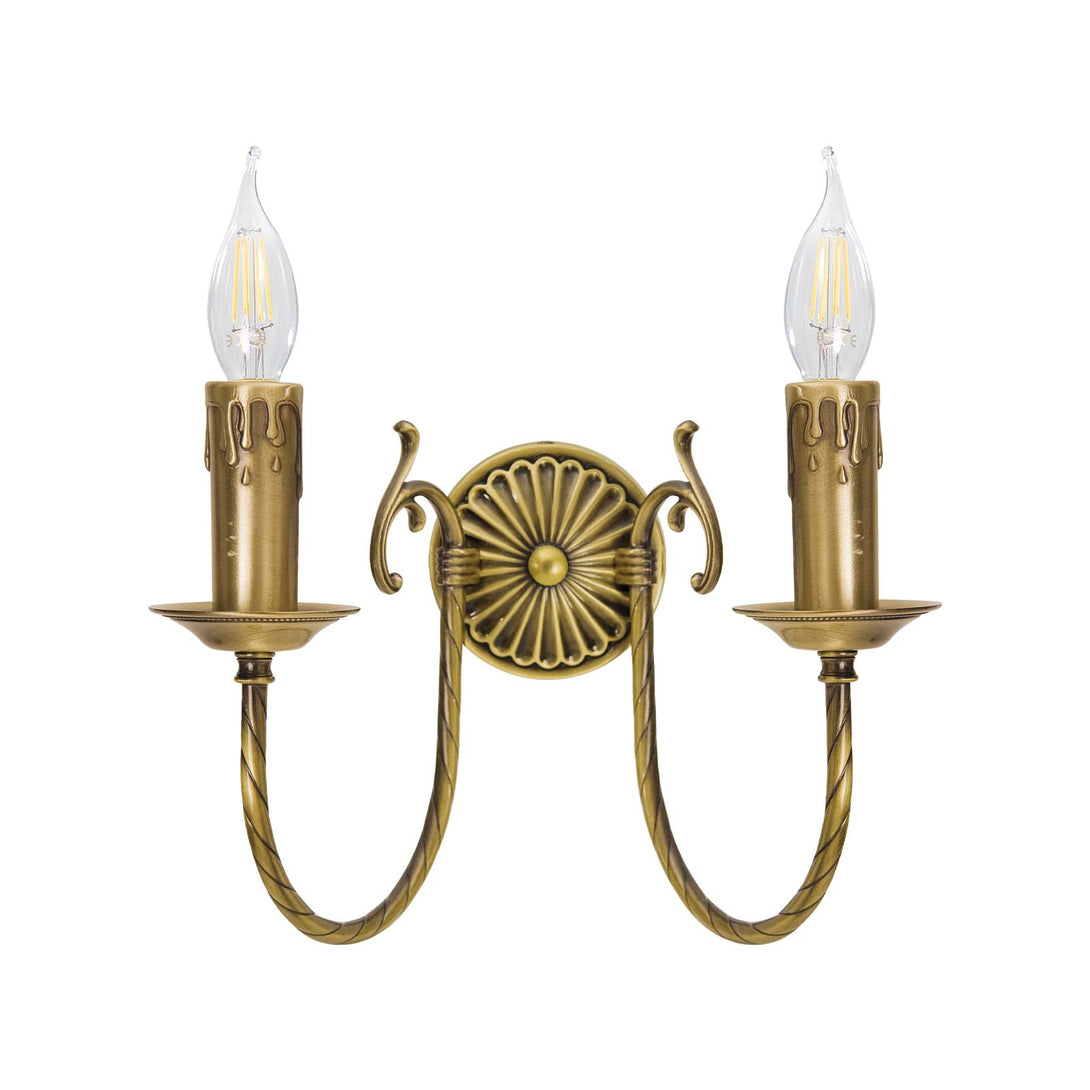 Brass Wall Light Classic Traditional Design Petalo Ghidini 1849