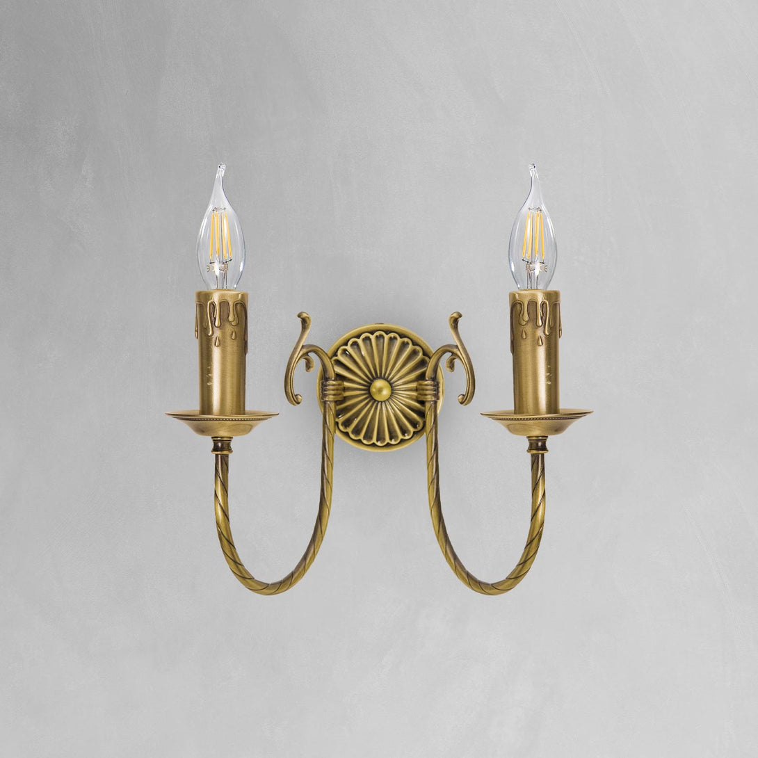 Brass Wall Light Classic Traditional Design Petalo Ghidini 1849