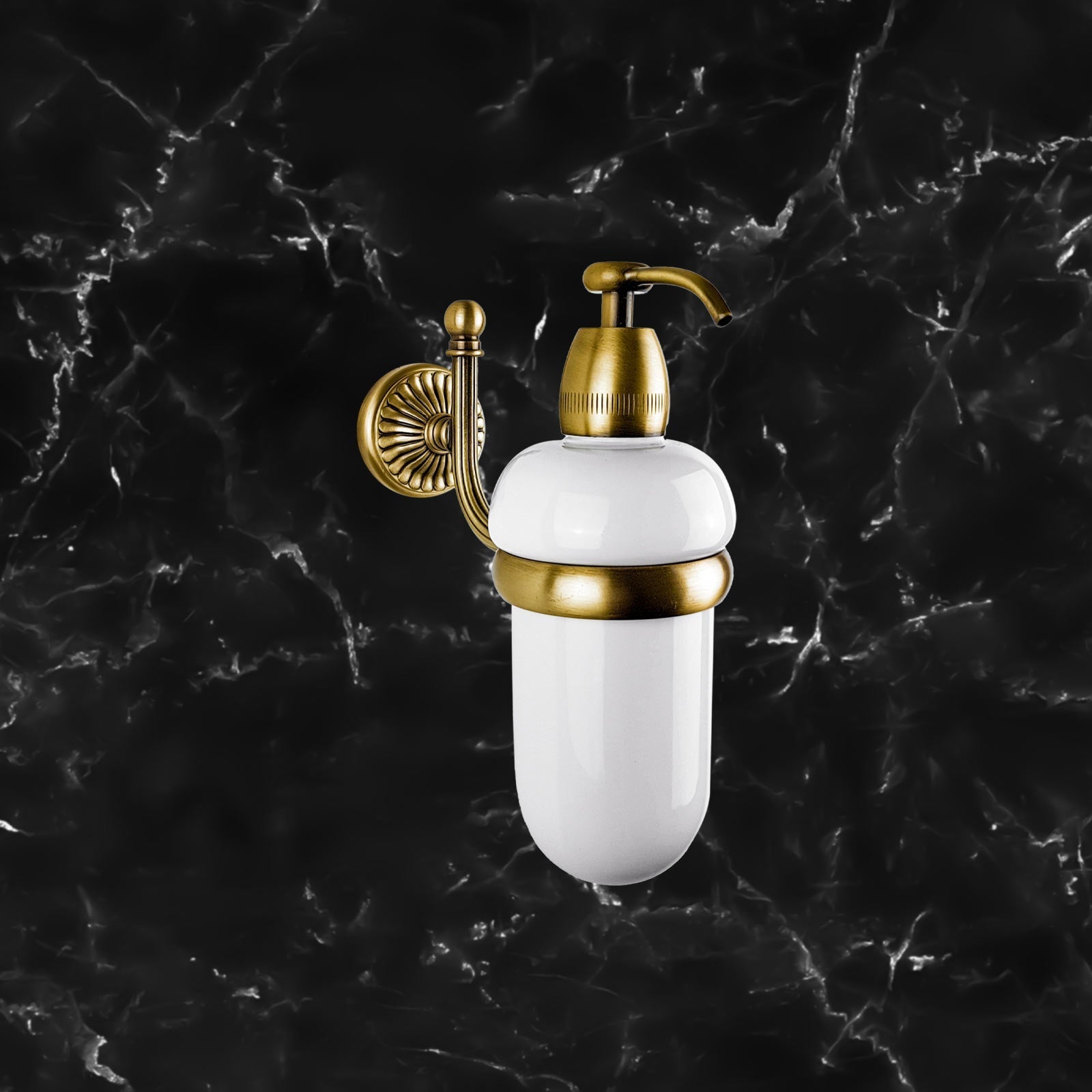 Brass Ceramic Art Deco Dispenser Bathroom Design | Ghidini 1849