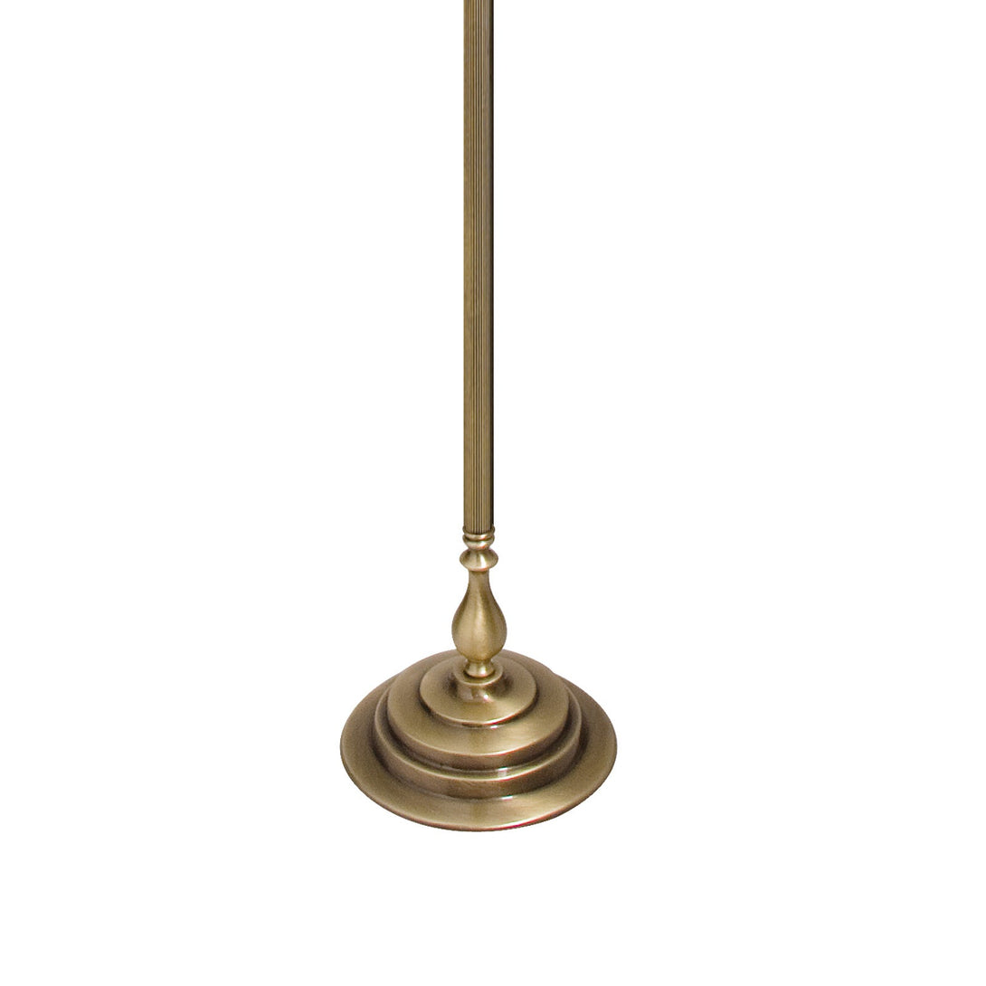 Bronze Swing Arm Floor Lamp Real Brass White Cloth Ghidini 1849