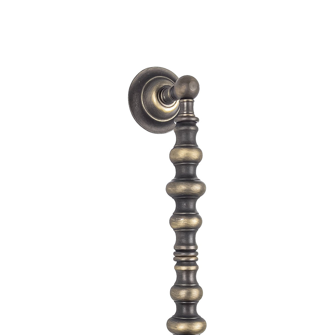 Bronzed Brass Pull Handle with Artistic Details Ghidini 1849