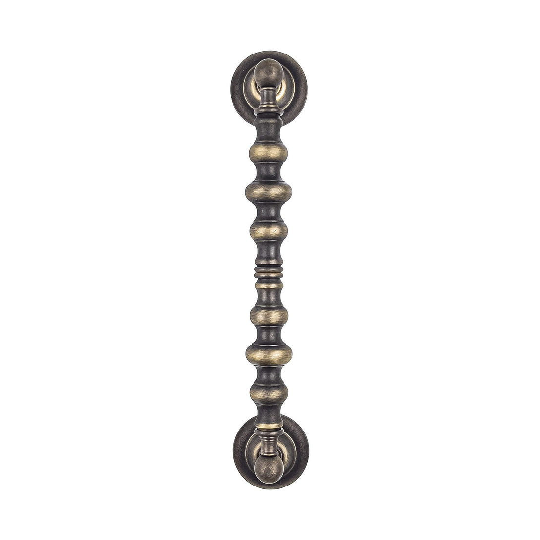 Bronzed Brass Pull Handle with Artistic Details Ghidini 1849