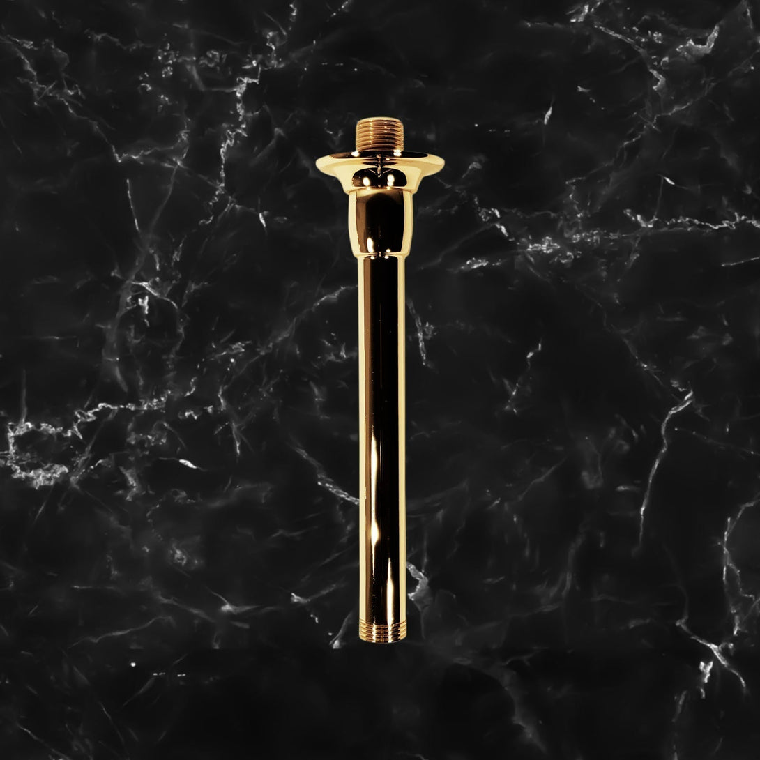 Ceiling Mount Shower Arm In 24K Gold Plated Brass Ghidini 1849