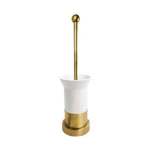 Ceramic Toilet Brush Holder Set Solid Brass Base | Ghidini 1849