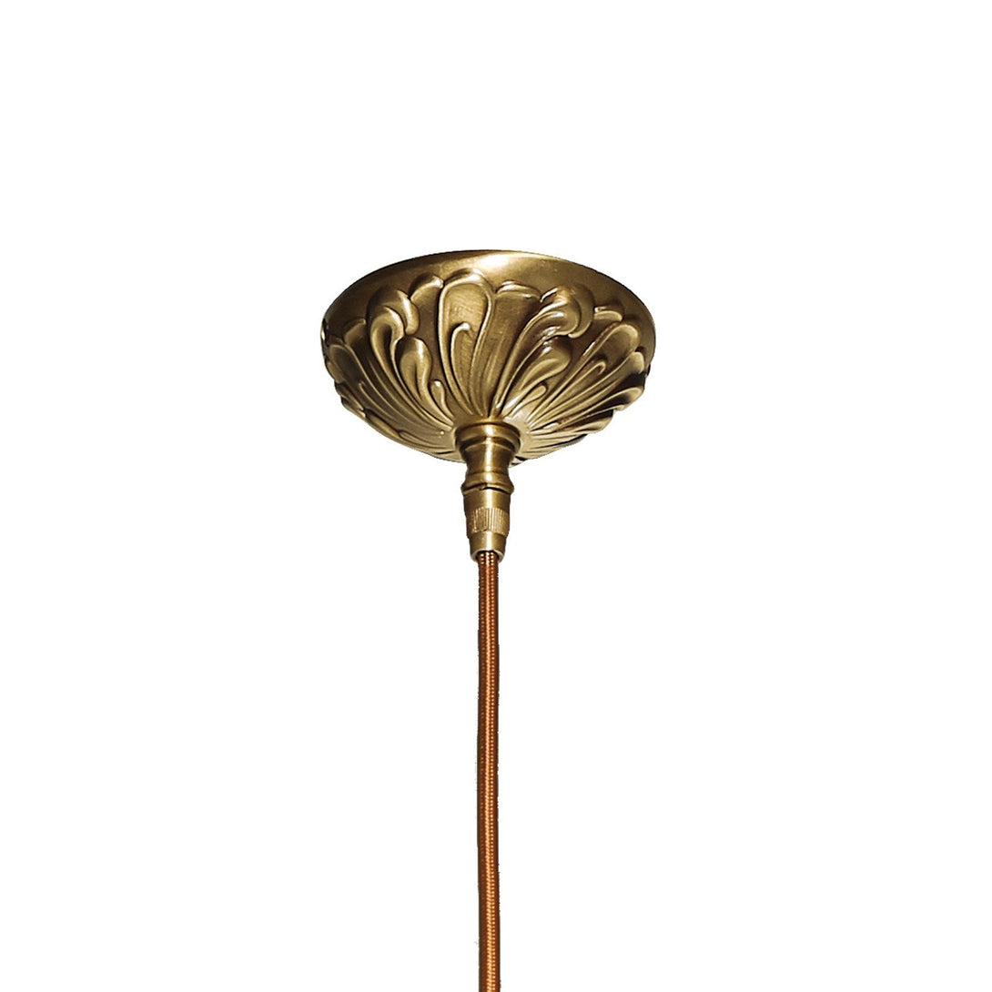 Classic Glass Pendant Light Real Brass Beatrice Ghidini 1849
