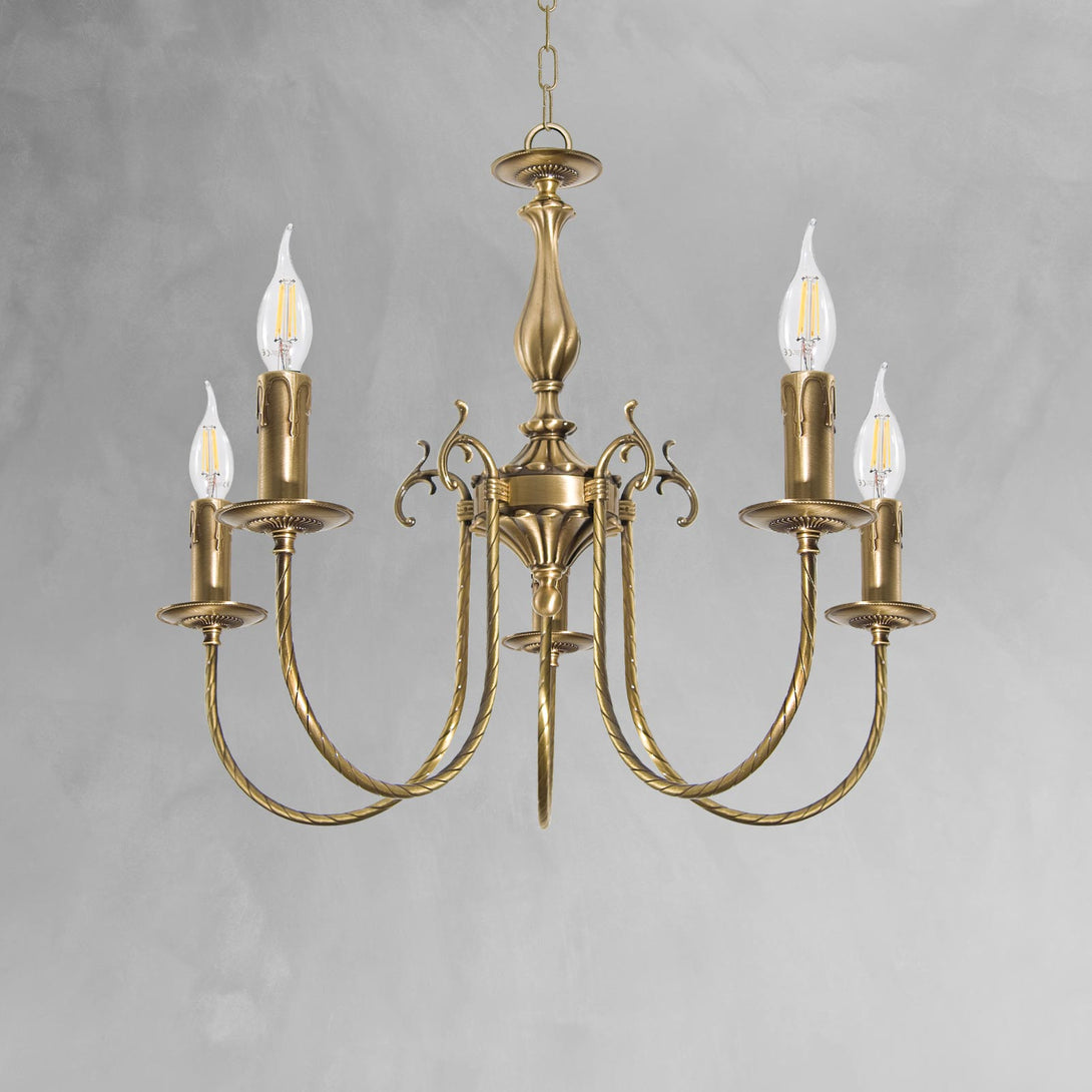 Classic Pendant Lamp Real Brass Premium Petalo Ghidini 1849
