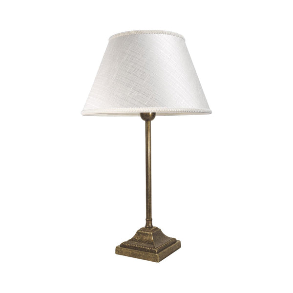 t4option0_0 | Classic Table Lamp In Old Brass And Fabric Shade Ghidini 1849