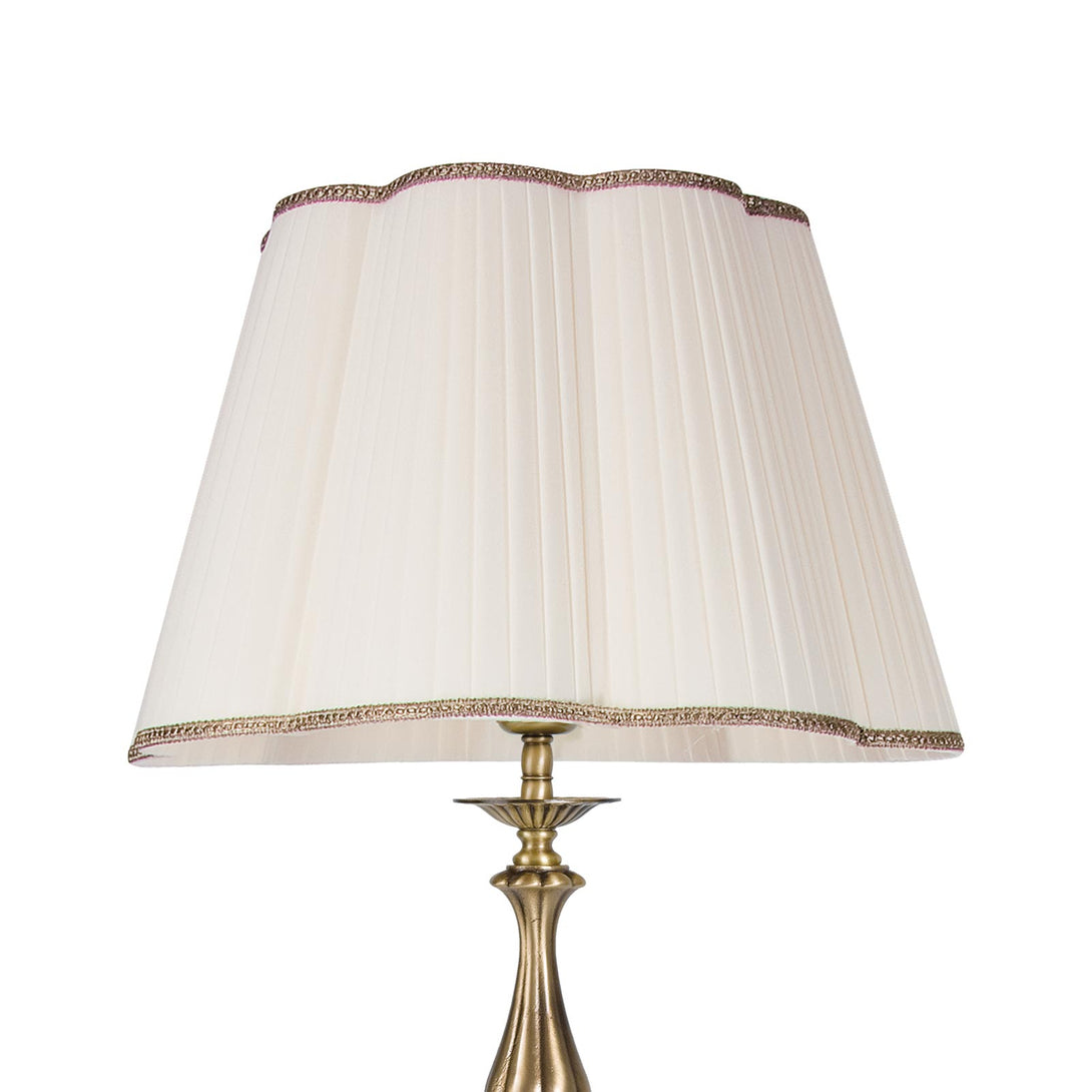 Classic Table Light In Brass White Shade Petalo Ghidini 1849