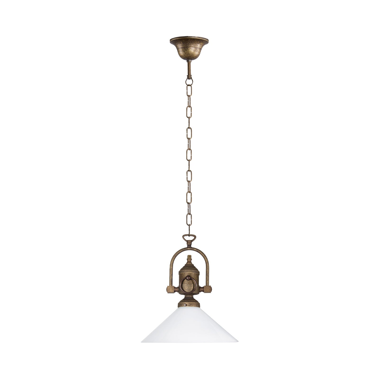 Cone Hanging Light Antique Brass 30 Cm Fiordo | Ghidini 1849