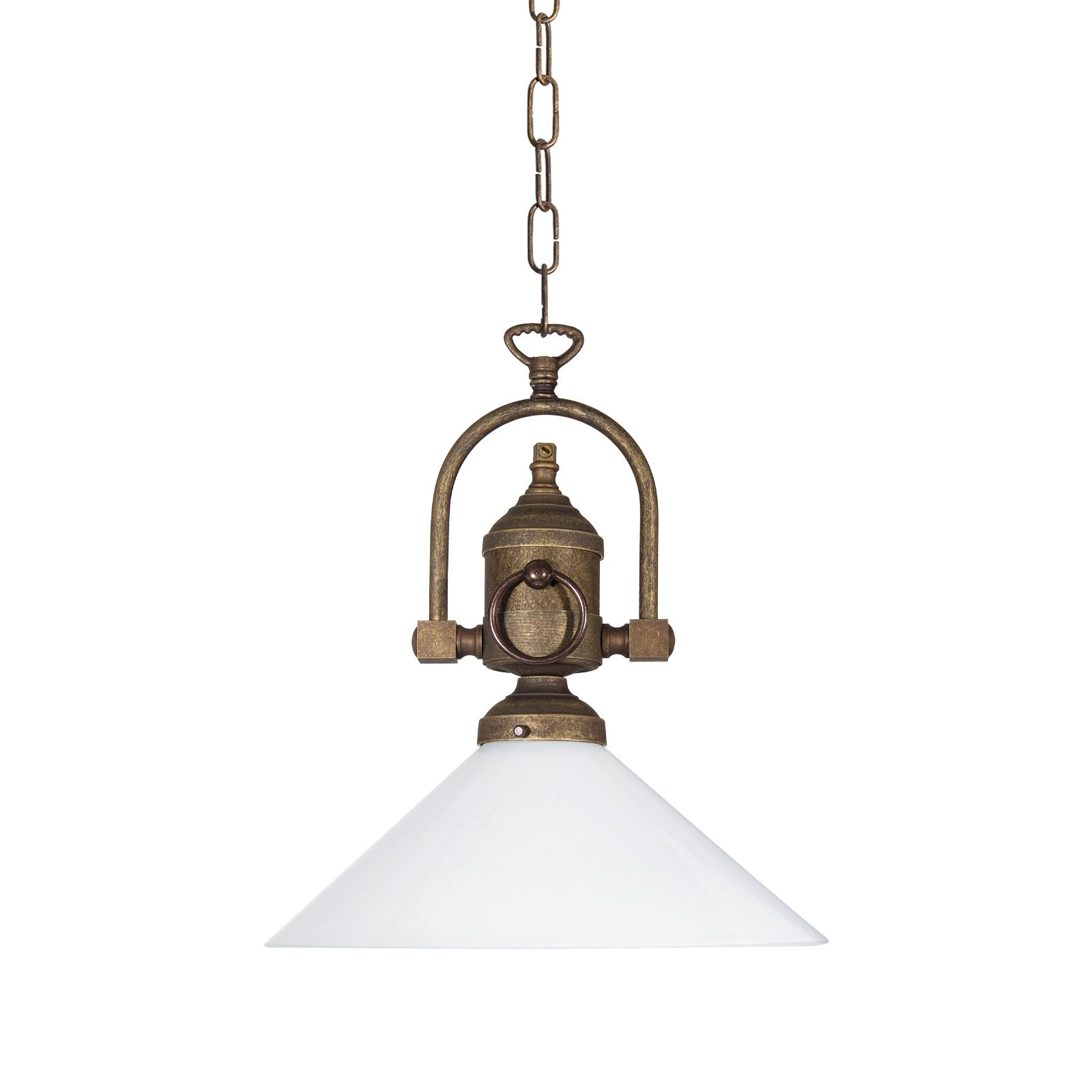 t4option0_0 | Cone Hanging Light Antique Brass 30 Cm Fiordo Ghidini 1849