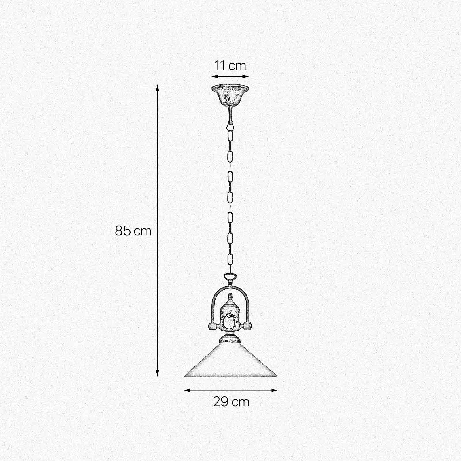 t4option0_0 | Cone Hanging Light Antique Brass 30 Cm Fiordo Ghidini 1849